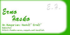 erno hasko business card